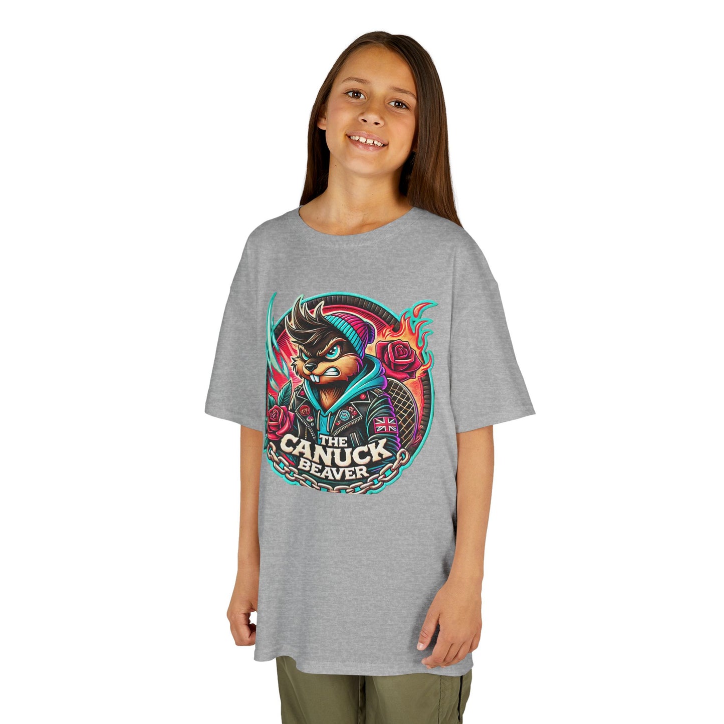 Punk Beaver Kid's Tee β Rebellious Canadian Streetwear Vibes