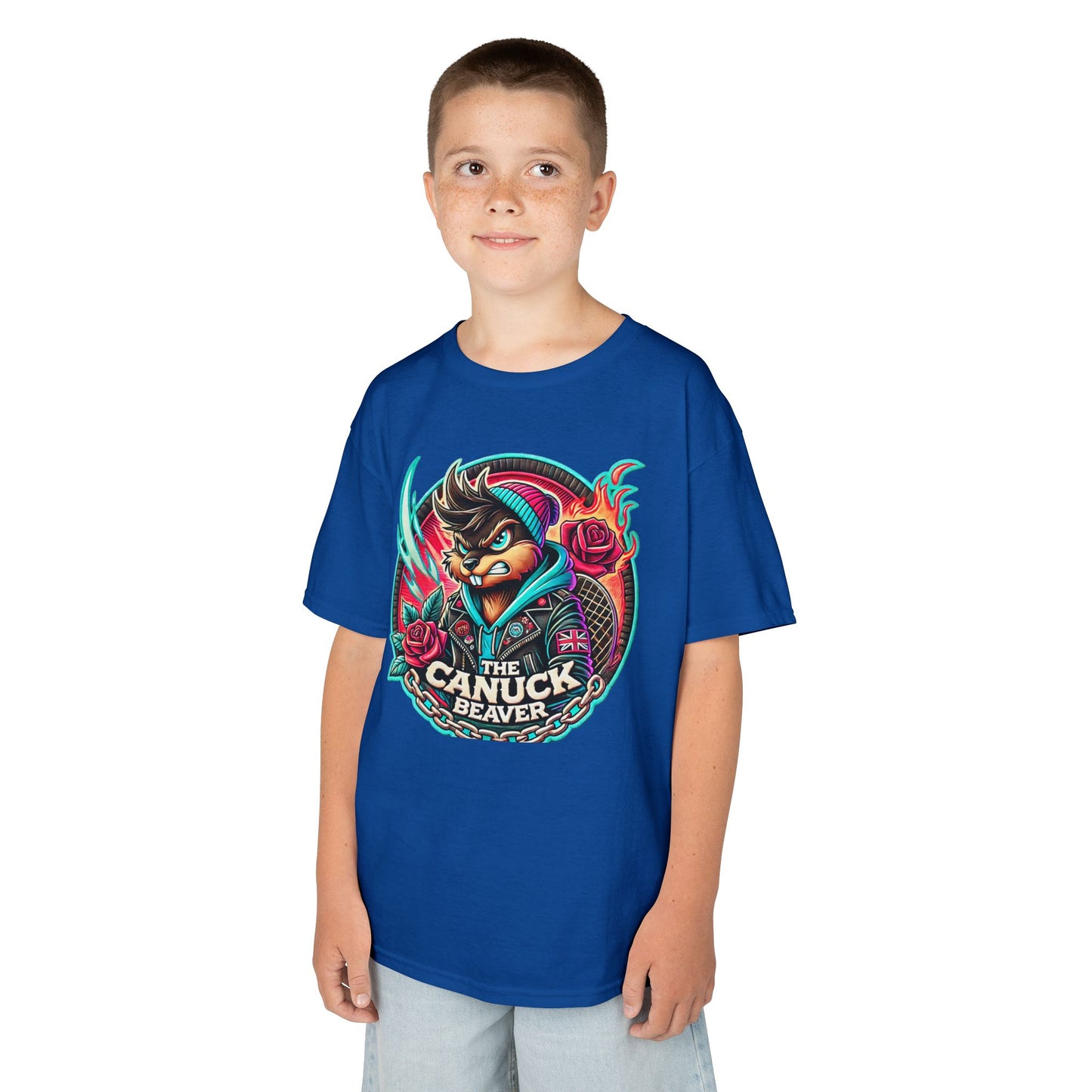 Punk Beaver Kid's Tee β Rebellious Canadian Streetwear Vibes