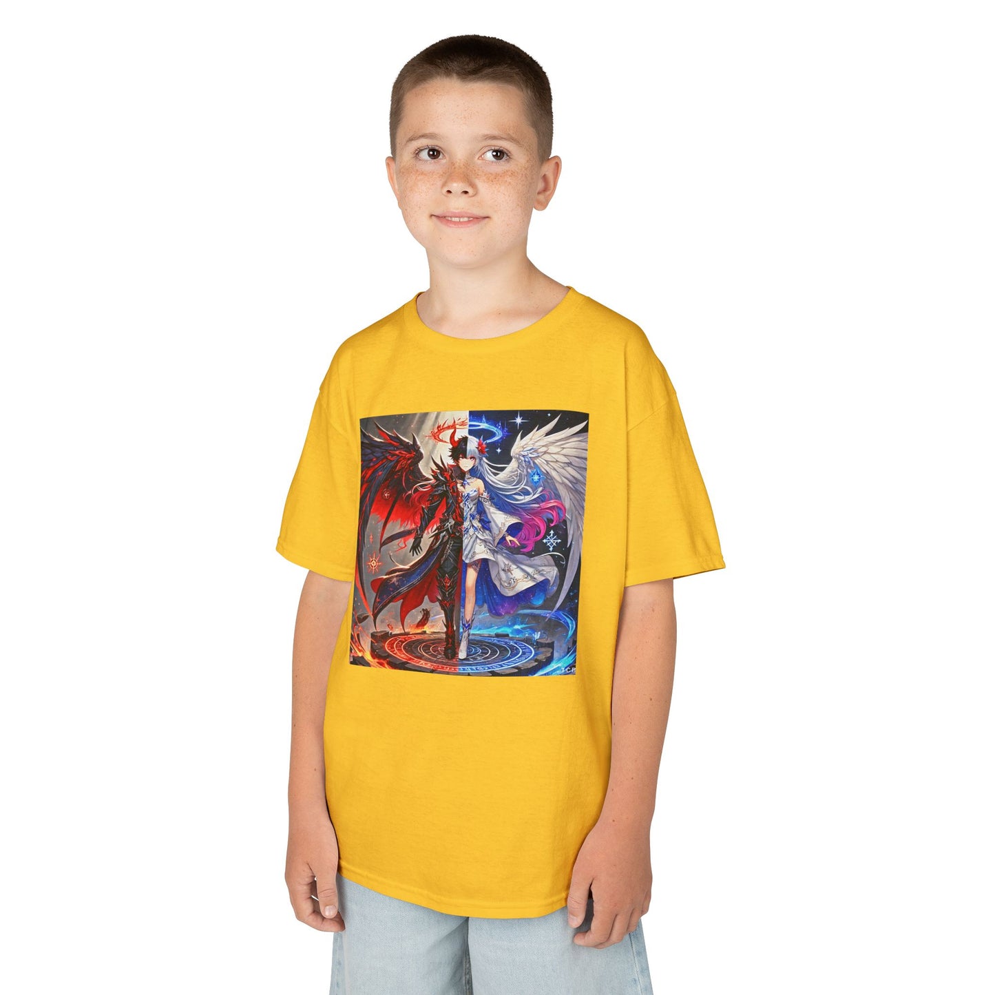 Kids Gemini Anime Tee – Zodiac Twins Graphic T-Shirt