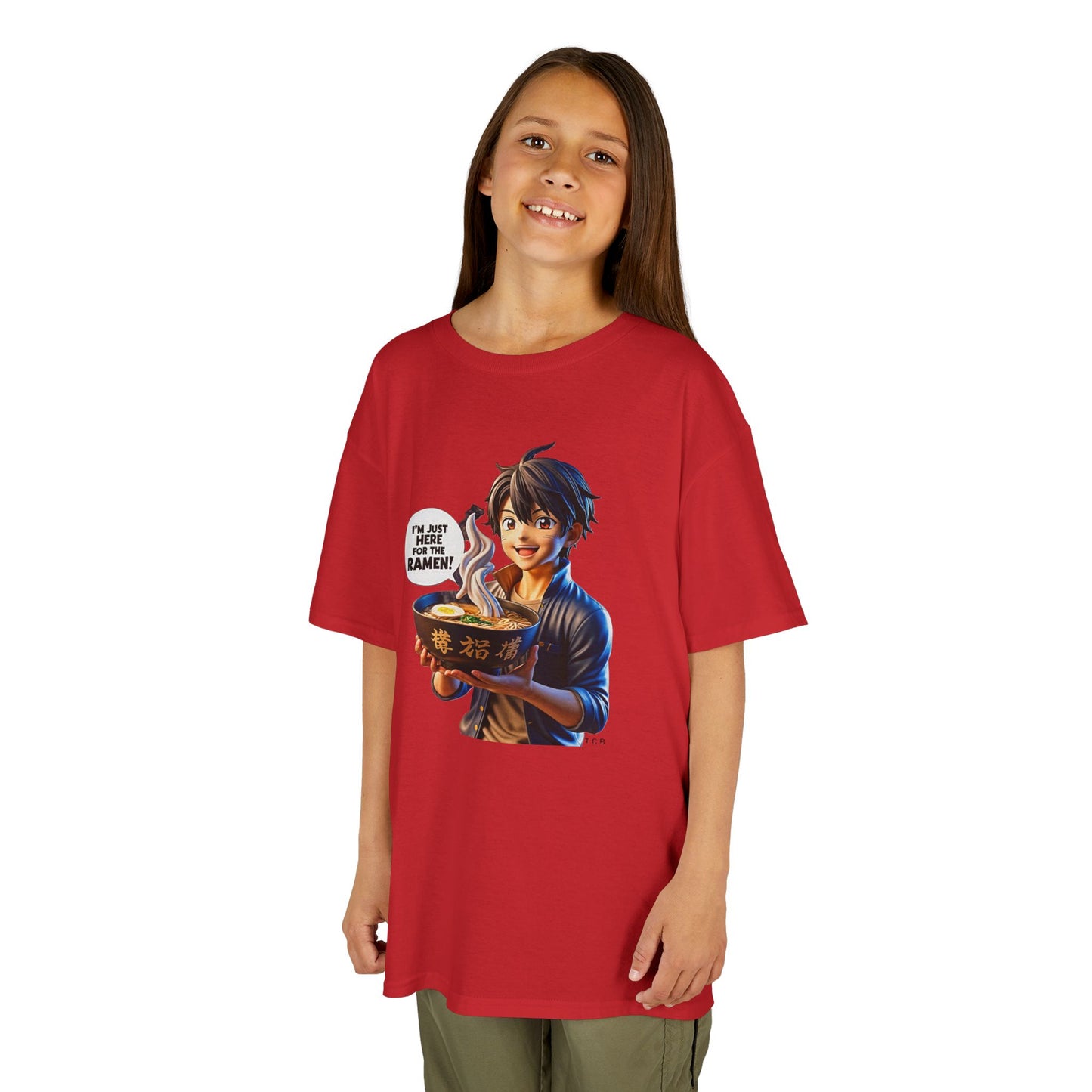 Anime Ramen Boy Tee – "I’m Just Here for the Ramen" Unisex Shirt