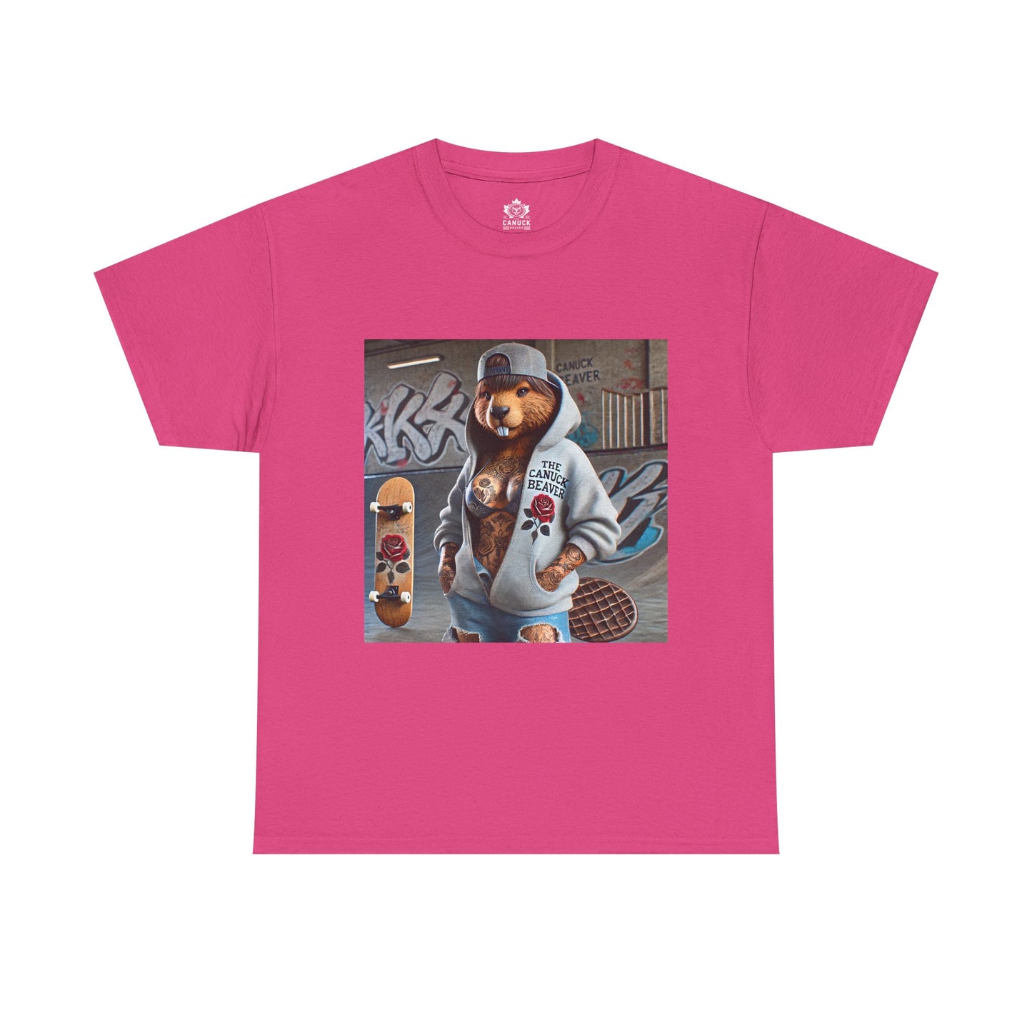 Skater Punk Tee - Female Beaver Design