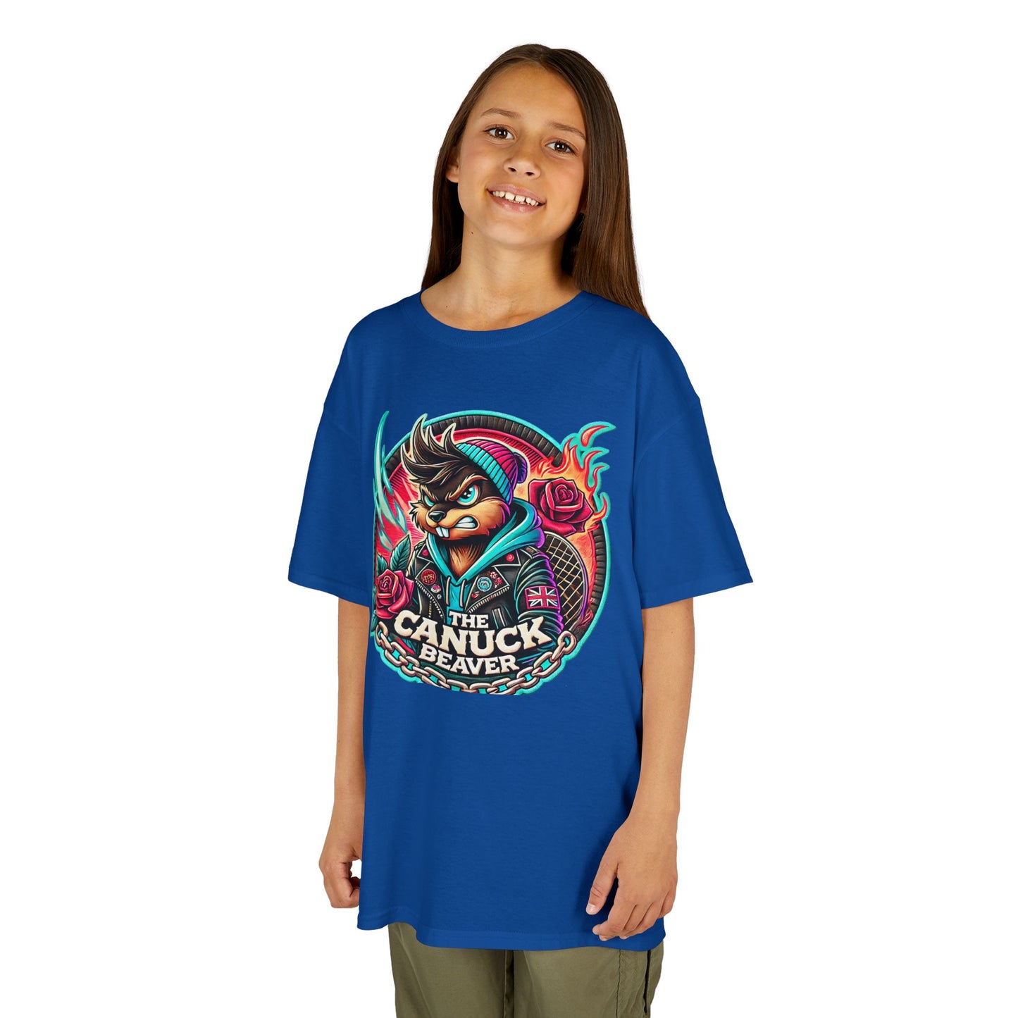 Punk Beaver Kid's Tee β Rebellious Canadian Streetwear Vibes
