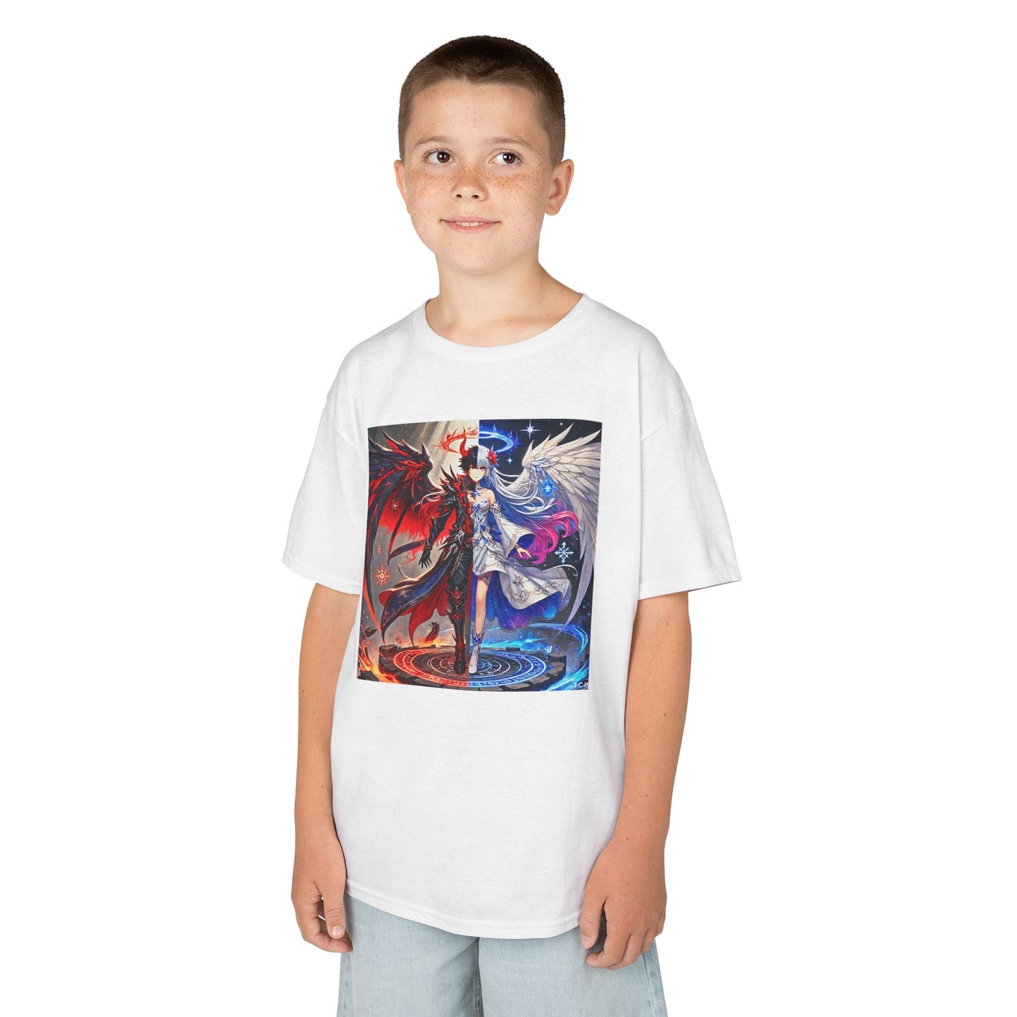 Kids Gemini Anime Tee – Zodiac Twins Graphic T-Shirt