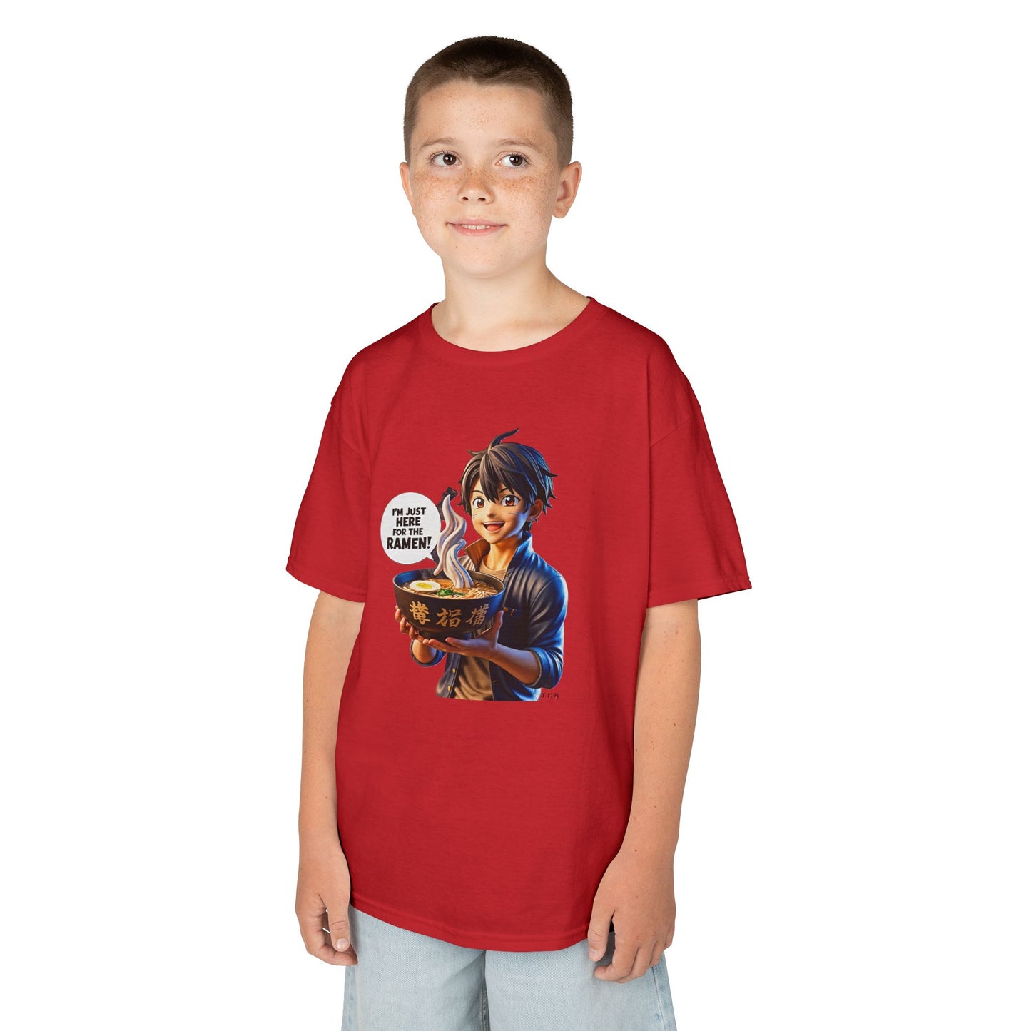 Anime Ramen Boy Tee – "I’m Just Here for the Ramen" Unisex Shirt