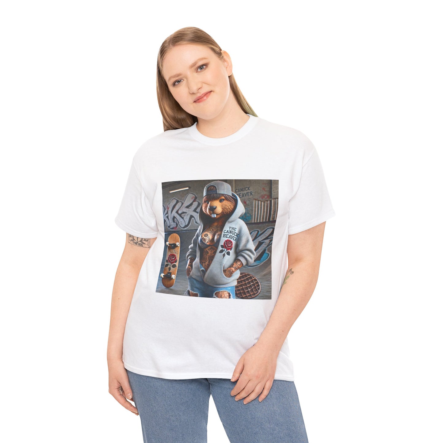 Skater Punk Tee - Female Beaver Design