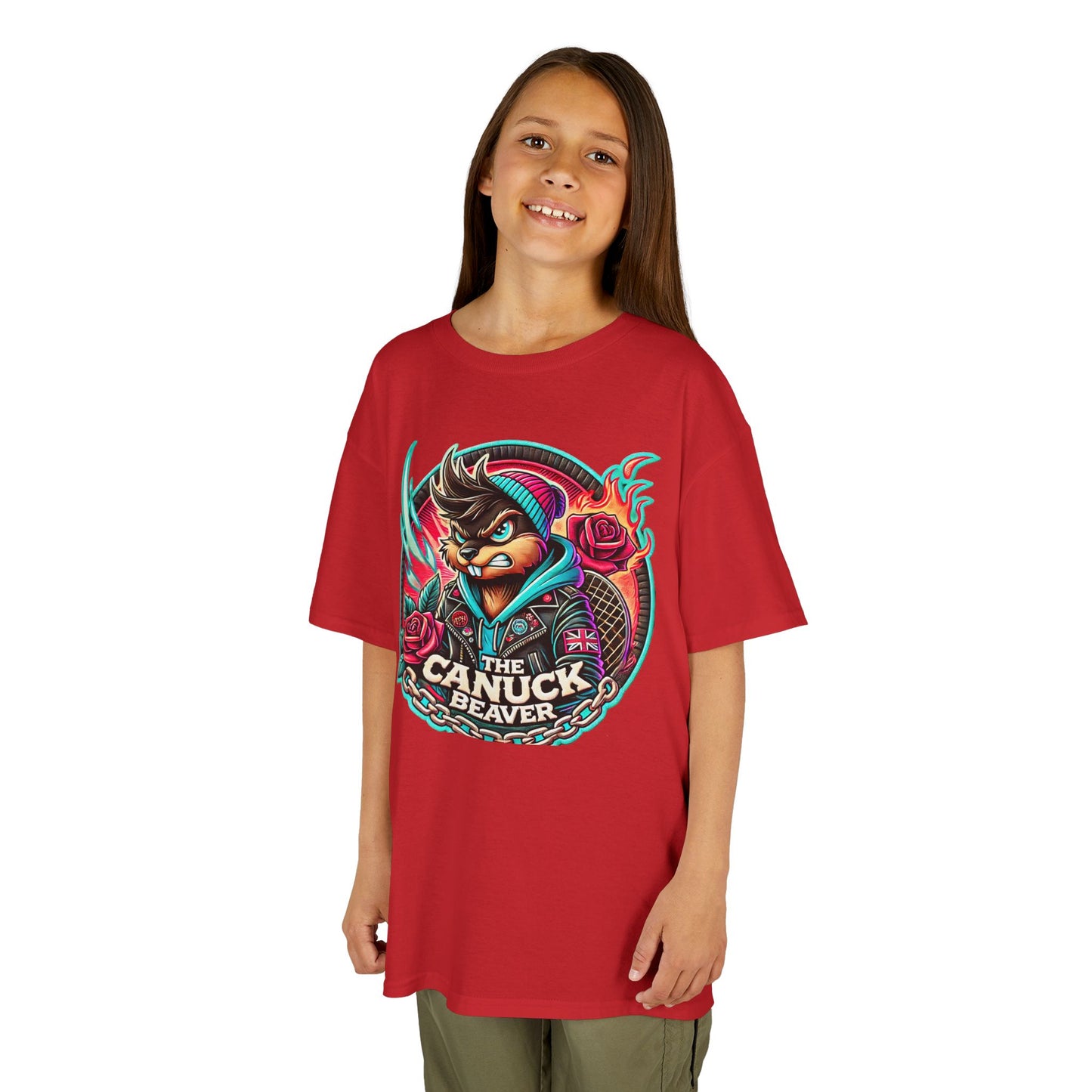 Punk Beaver Kid's Tee β Rebellious Canadian Streetwear Vibes
