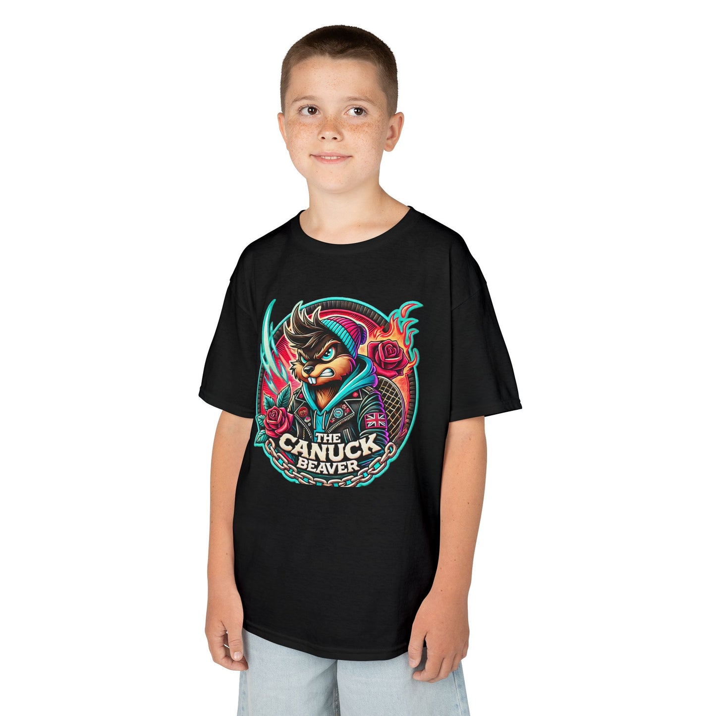 Punk Beaver Kid's Tee β Rebellious Canadian Streetwear Vibes