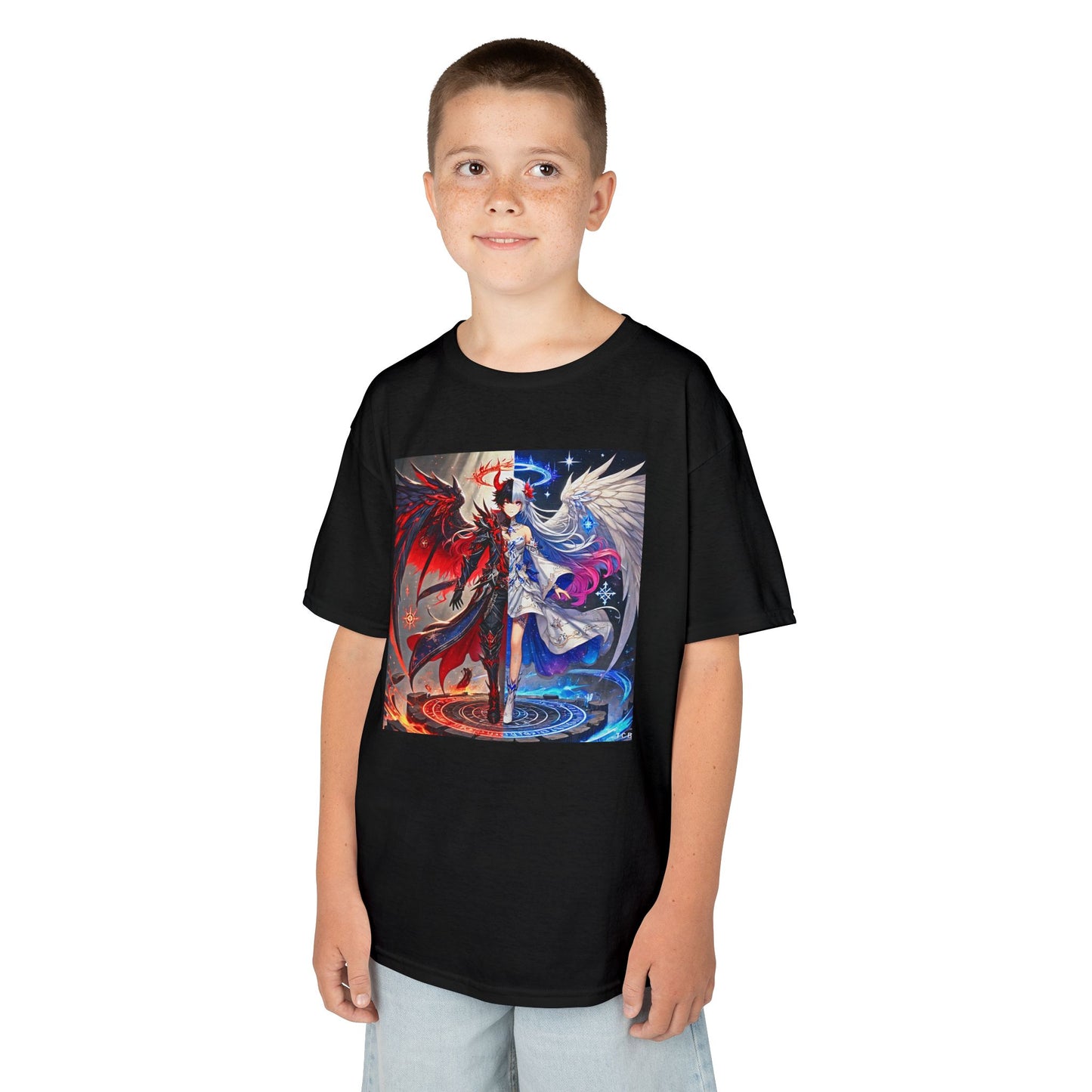 Kids Gemini Anime Tee – Zodiac Twins Graphic T-Shirt