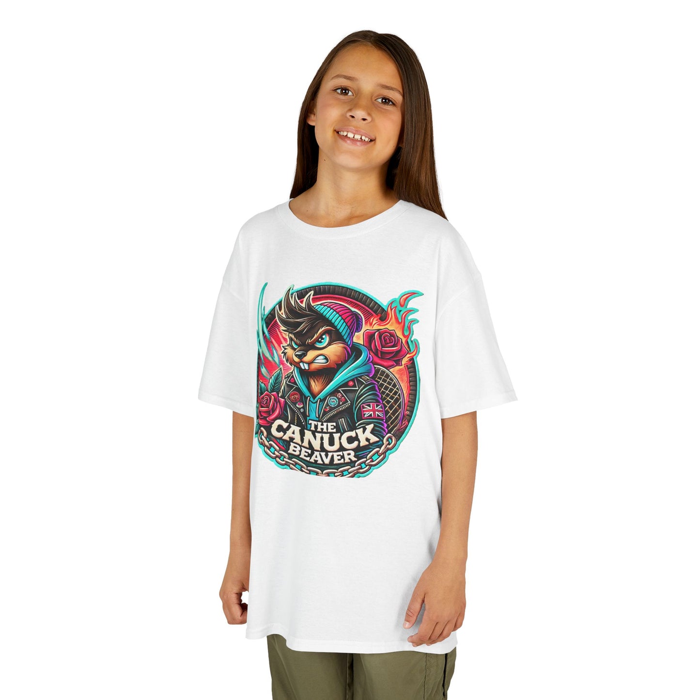 Punk Beaver Kid's Tee β Rebellious Canadian Streetwear Vibes