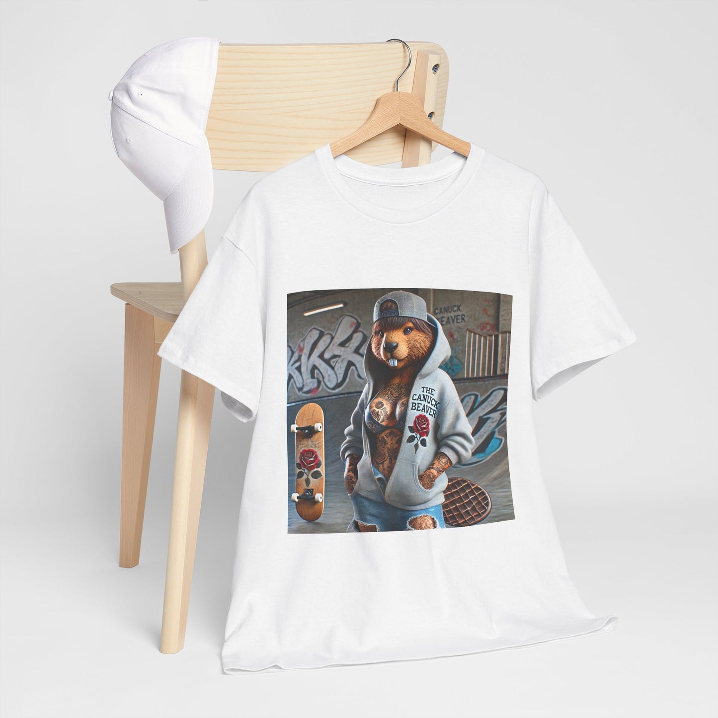 Skater Punk Tee - Female Beaver Design