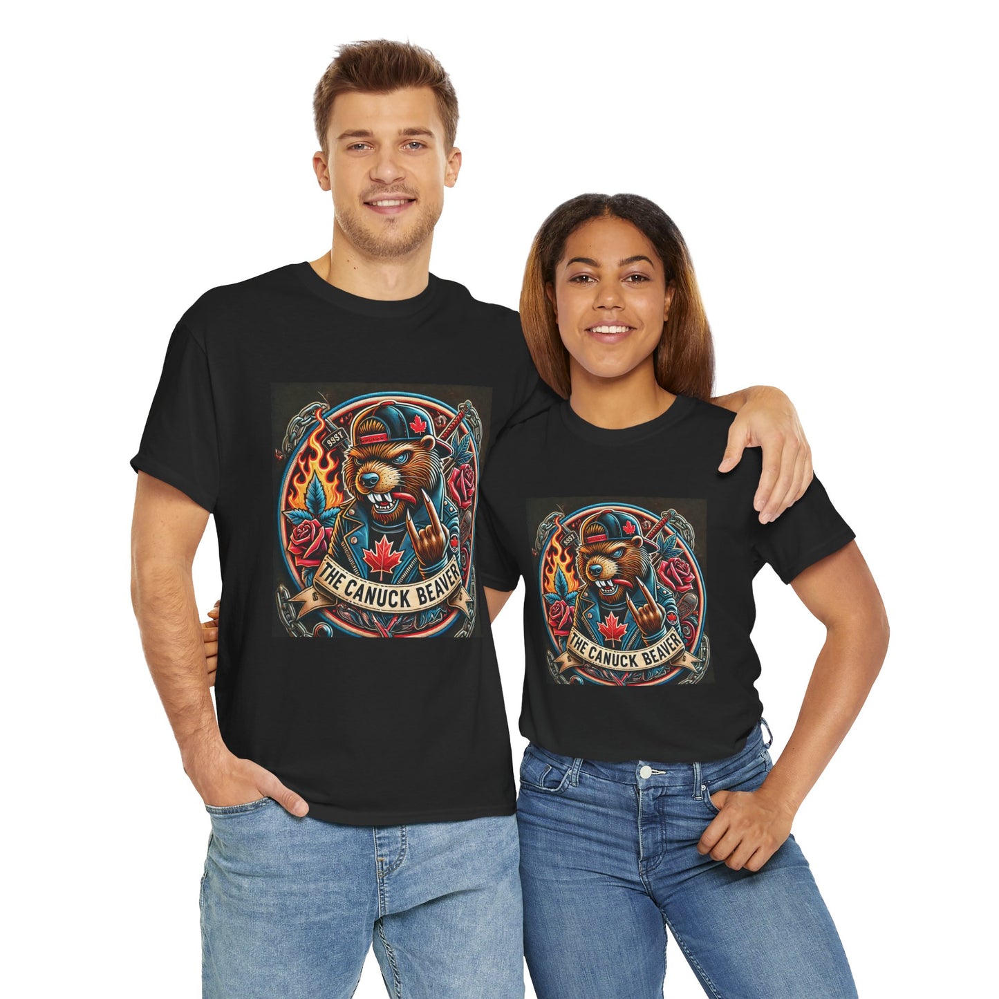 Punk Beaver Tee β Bold & Rebellious Canadian Streetwear