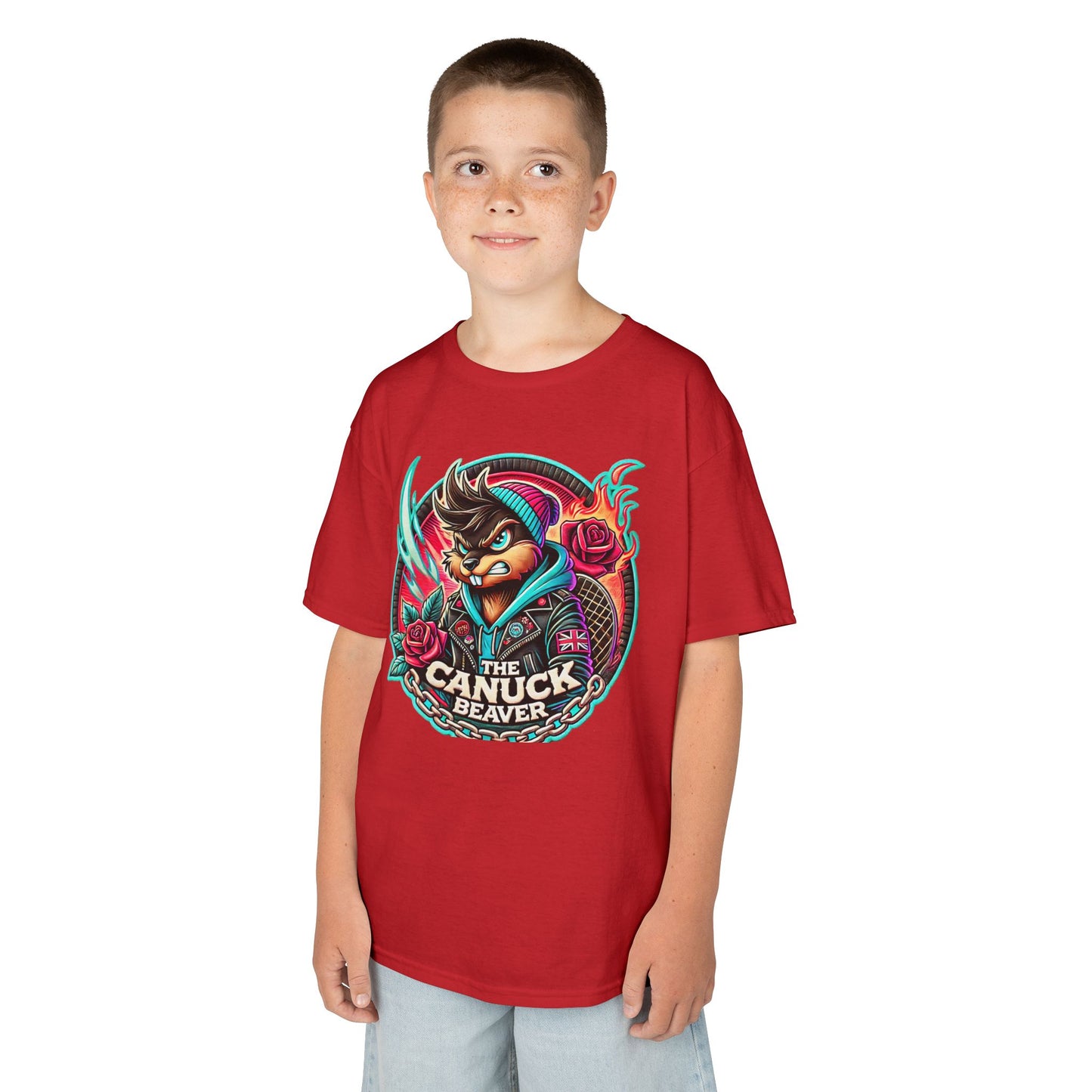 Punk Beaver Kid's Tee β Rebellious Canadian Streetwear Vibes