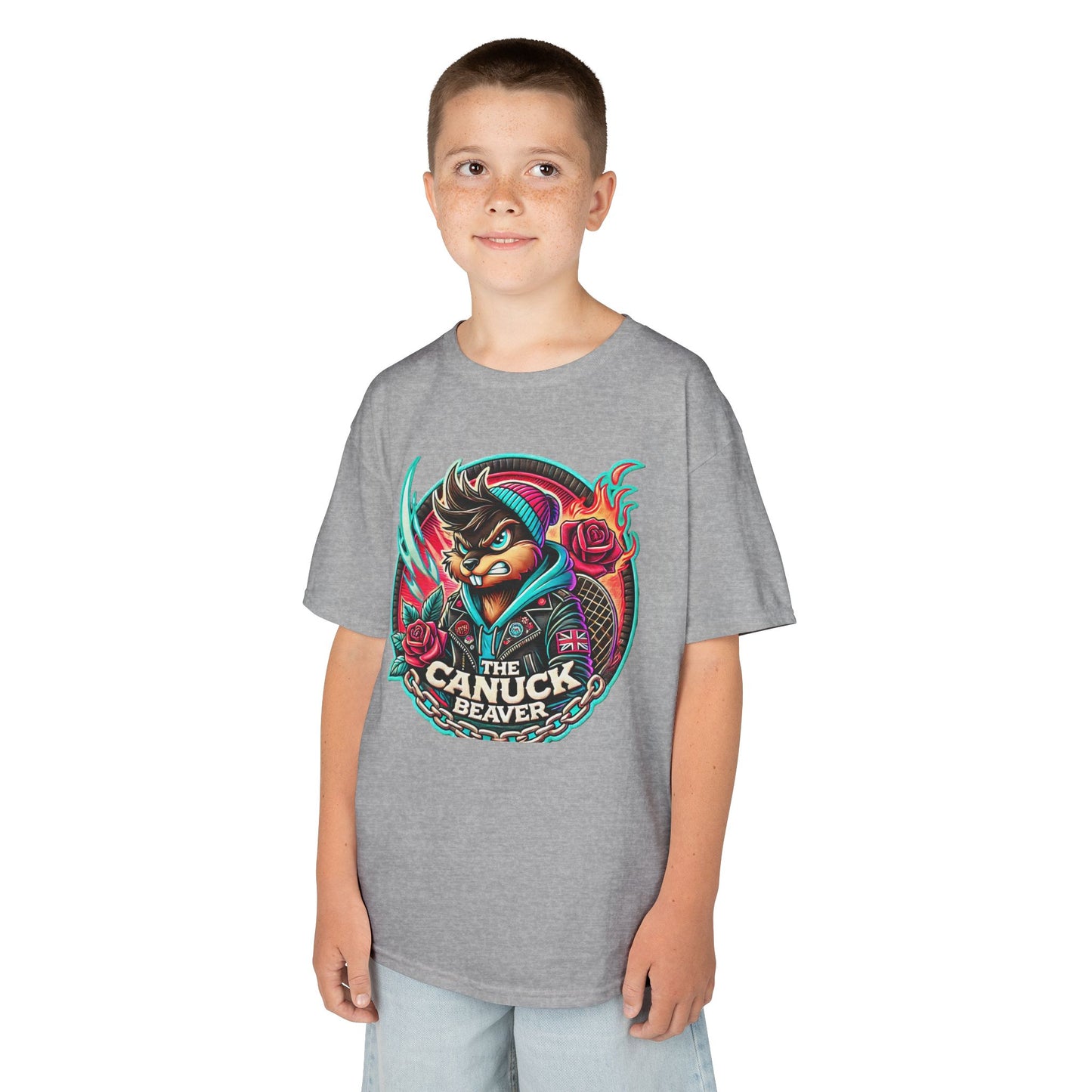Punk Beaver Kid's Tee β Rebellious Canadian Streetwear Vibes