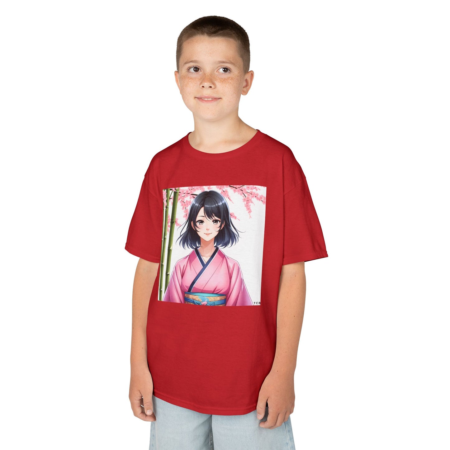 Cherry Blossom Anime Kids Tee – Spring Sakura T-Shirt for Children