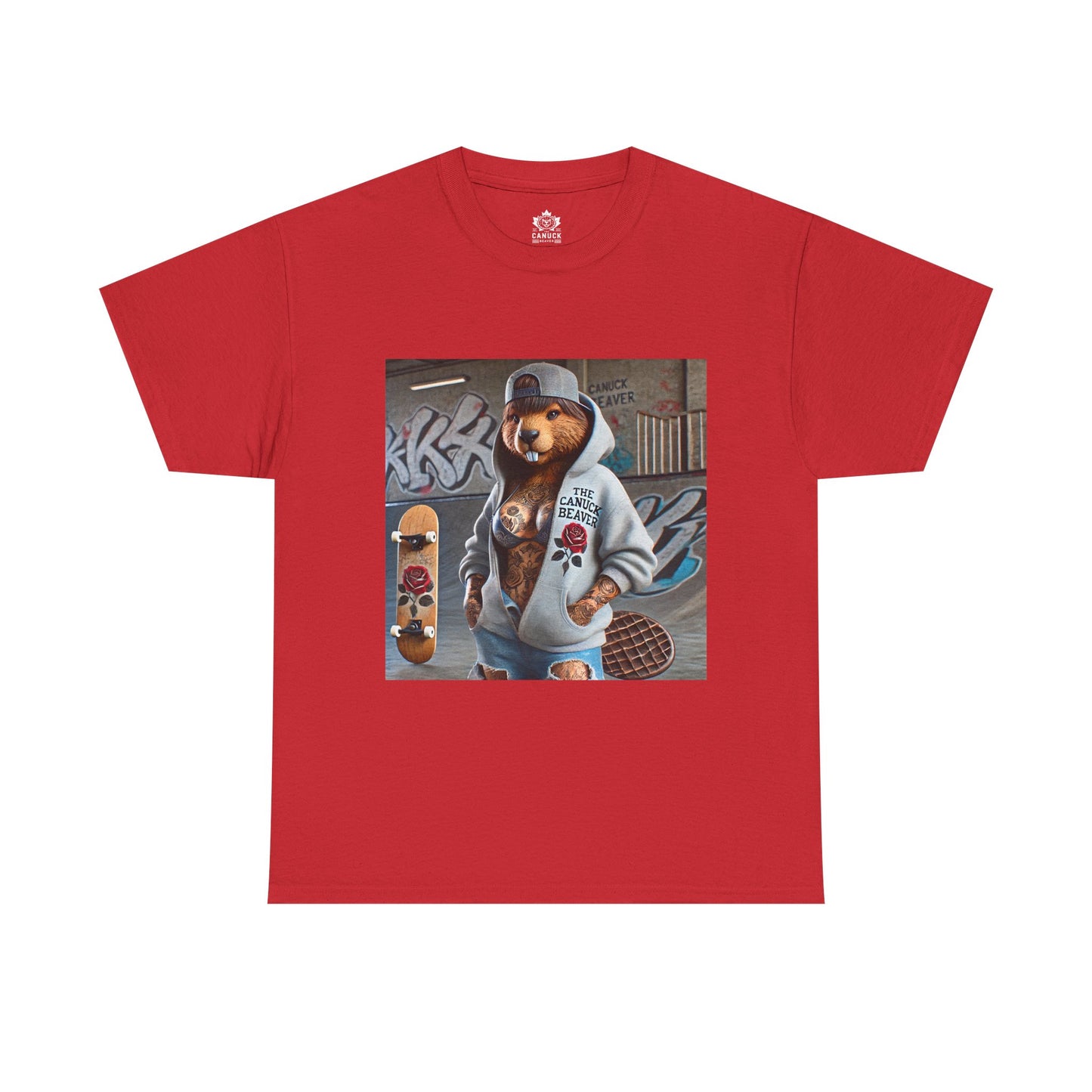 Skater Punk Tee - Female Beaver Design