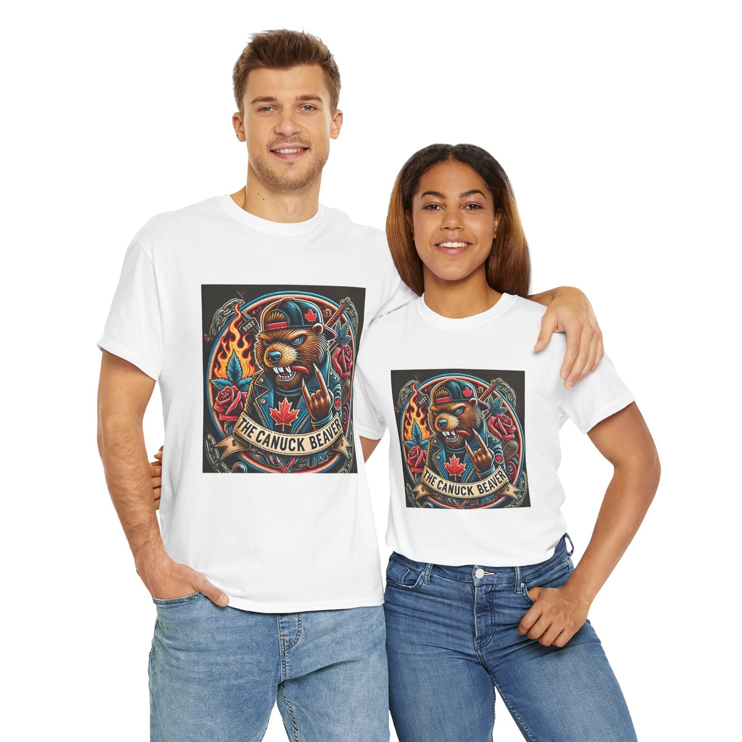 Punk Beaver Tee β Bold & Rebellious Canadian Streetwear