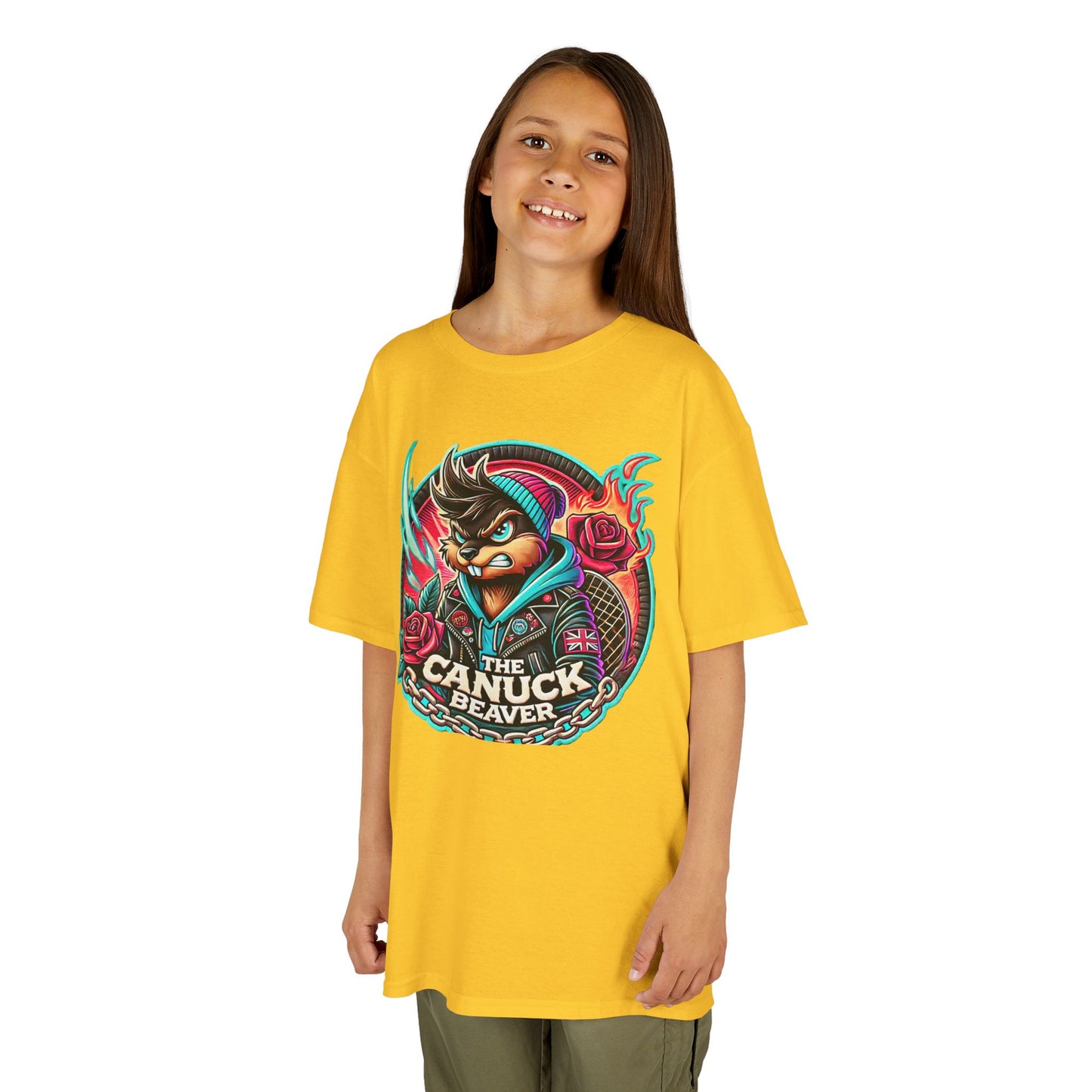 Punk Beaver Kid's Tee β Rebellious Canadian Streetwear Vibes