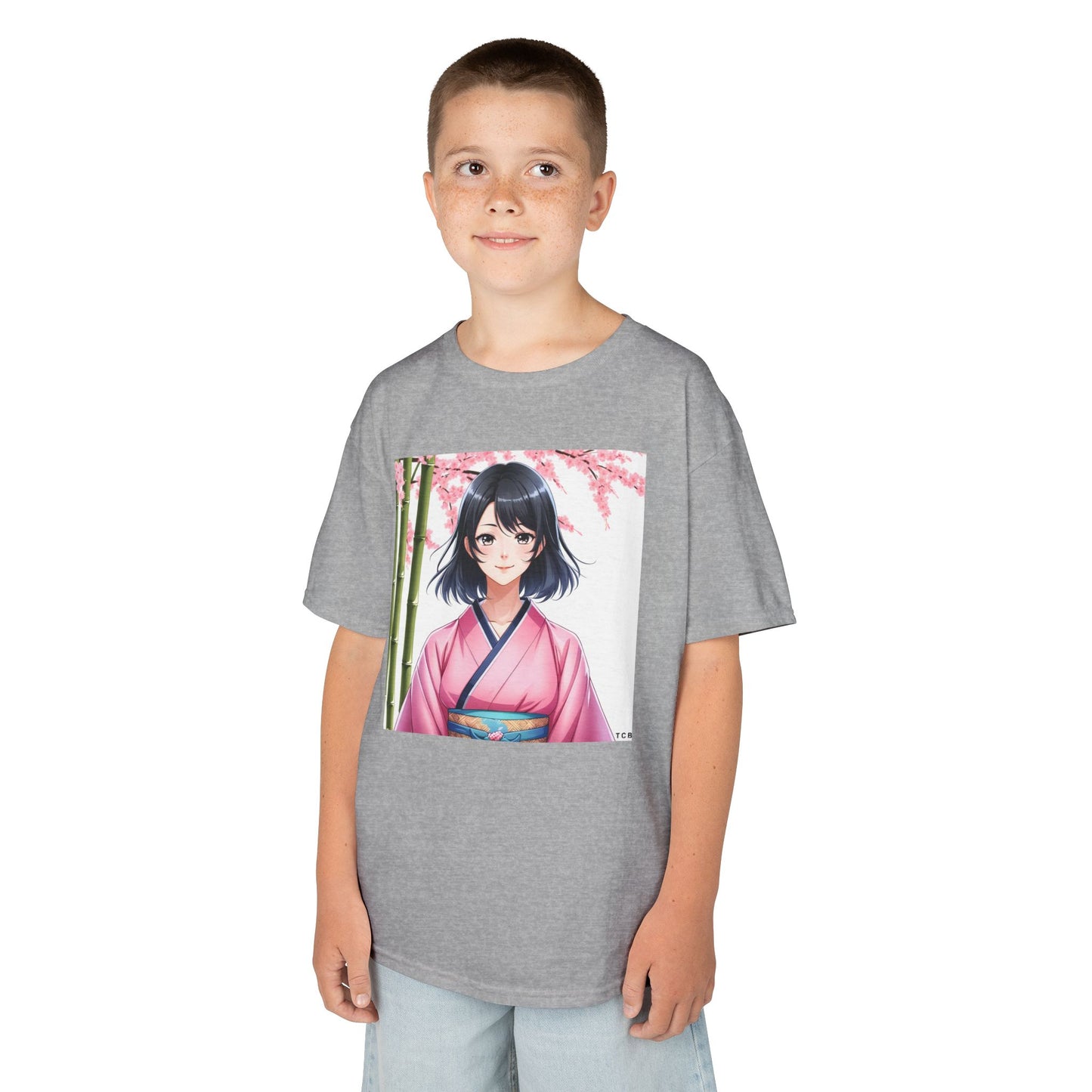 Cherry Blossom Anime Kids Tee – Spring Sakura T-Shirt for Children