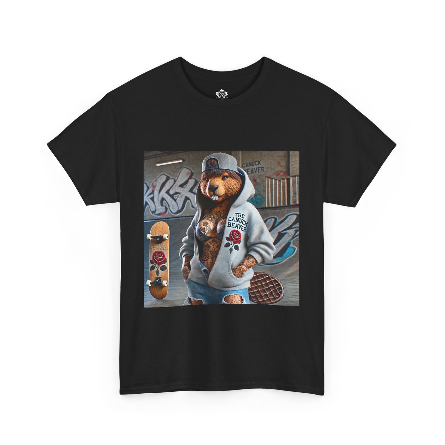 Skater Punk Tee - Female Beaver Design