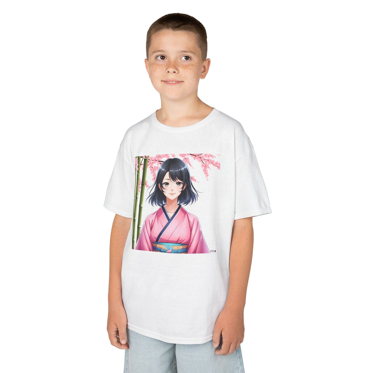 Cherry Blossom Anime Kids Tee – Spring Sakura T-Shirt for Children