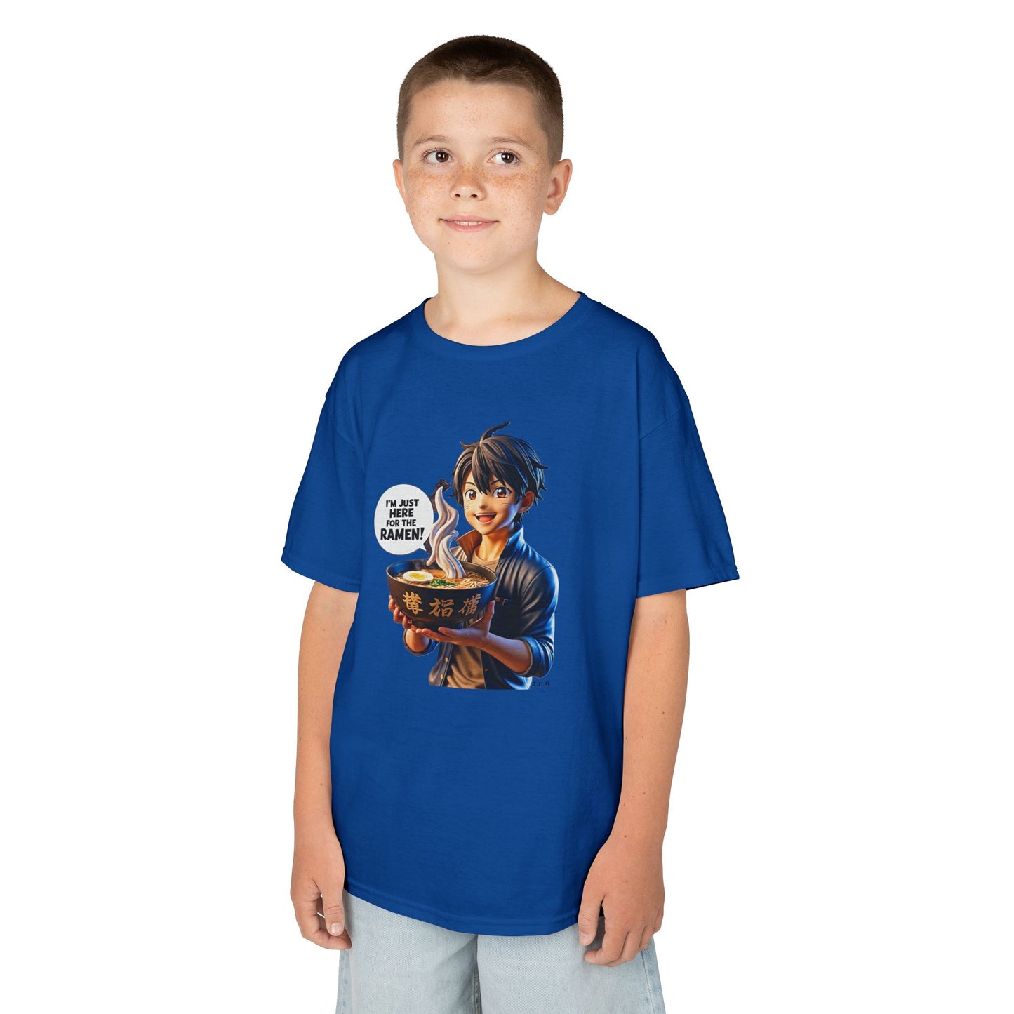Anime Ramen Boy Tee – "I’m Just Here for the Ramen" Unisex Shirt