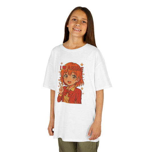 Cute Anime Girl Tee – "I Love Anime" Unisex T-Shirt for Otaku Fans