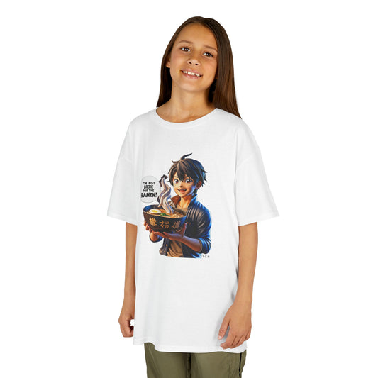 Anime Ramen Boy Tee – "I’m Just Here for the Ramen" Unisex Shirt
