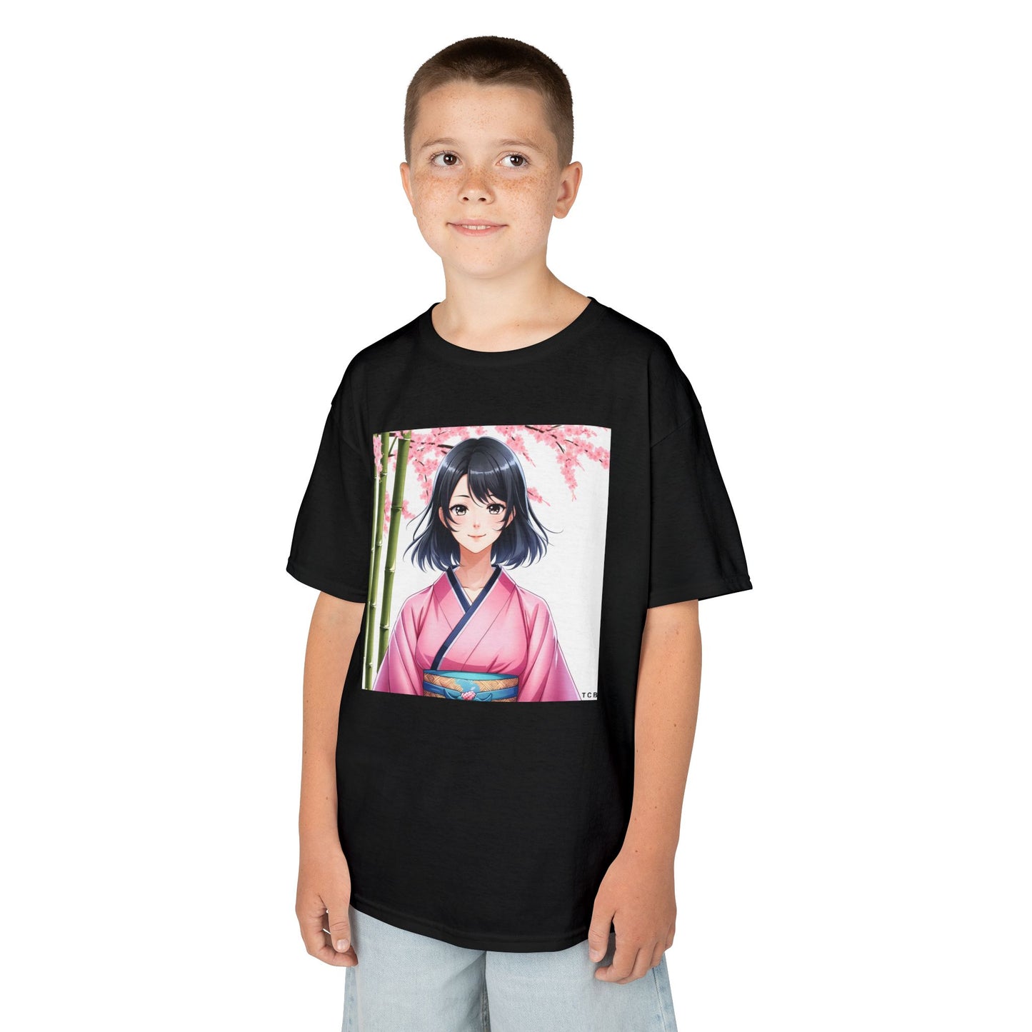 Cherry Blossom Anime Kids Tee – Spring Sakura T-Shirt for Children