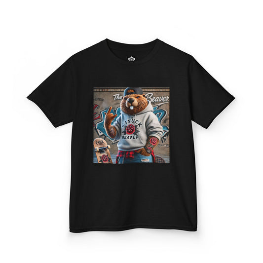 Kids Tee - Punk Beaver Skateboard Graffiti Wall Design