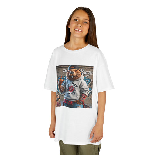 Kids Tee - Punk Beaver Skateboard Graffiti Wall Design