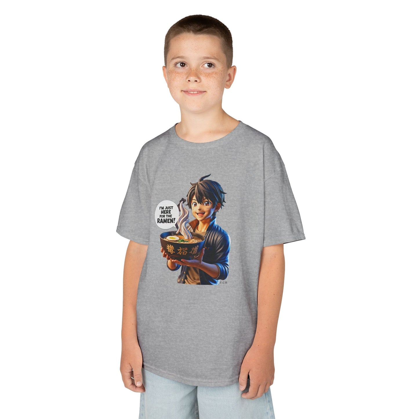 Anime Ramen Boy Tee – "I’m Just Here for the Ramen" Unisex Shirt
